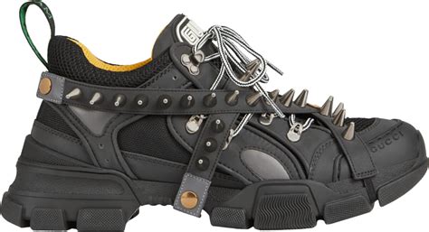 gucci spiked sneakers black|Gucci shoes flashtrek.